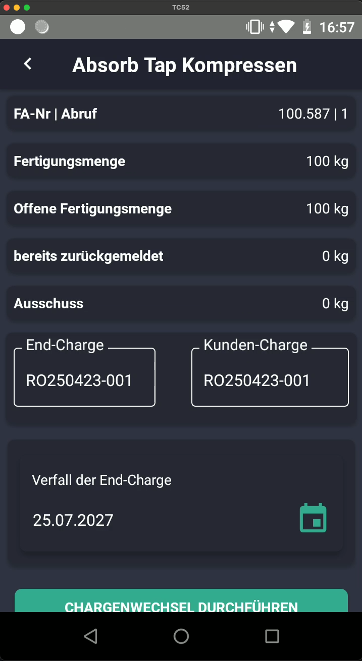 Chargen-Übersicht