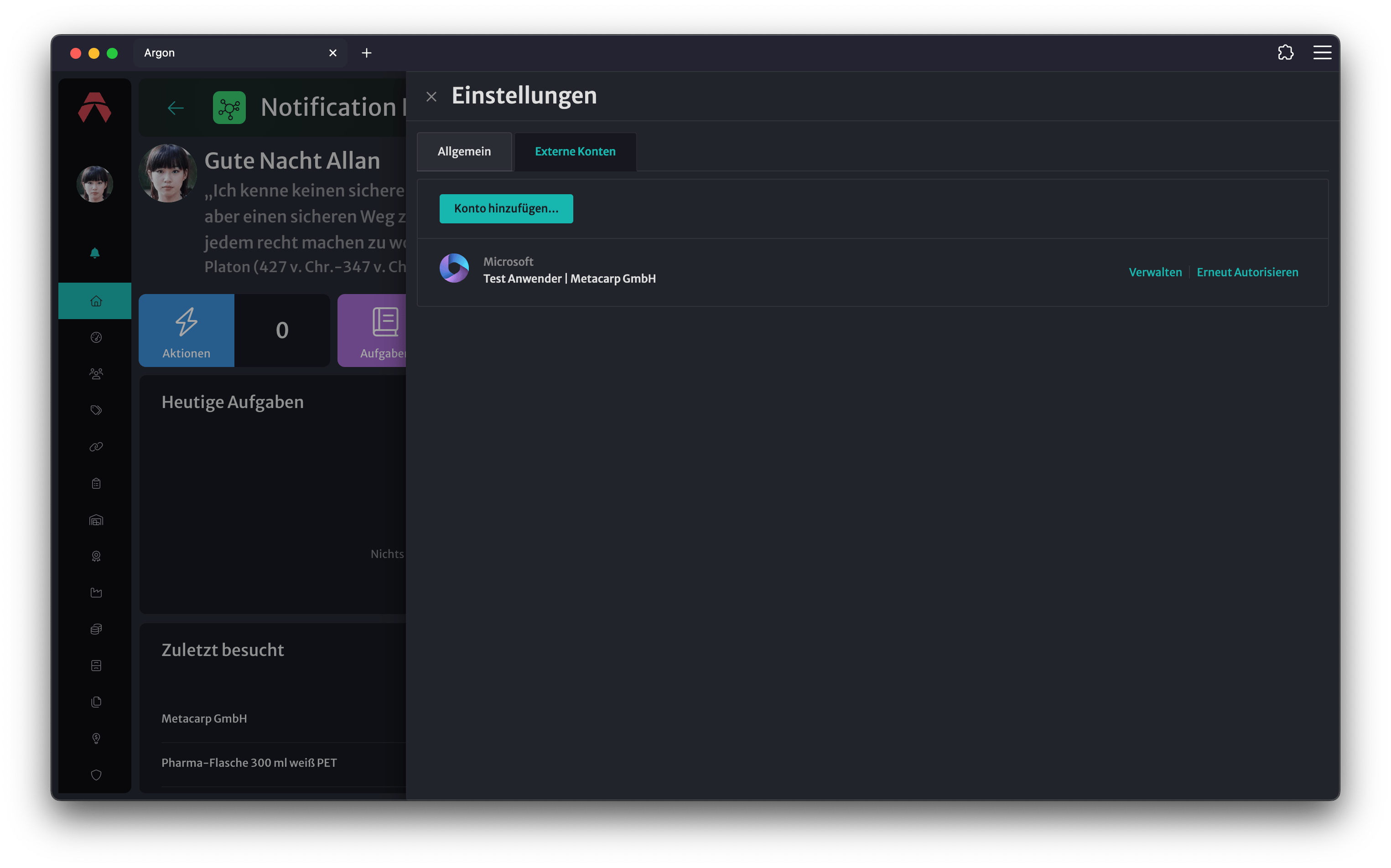 Image: Dialog "Konto hinzufügen