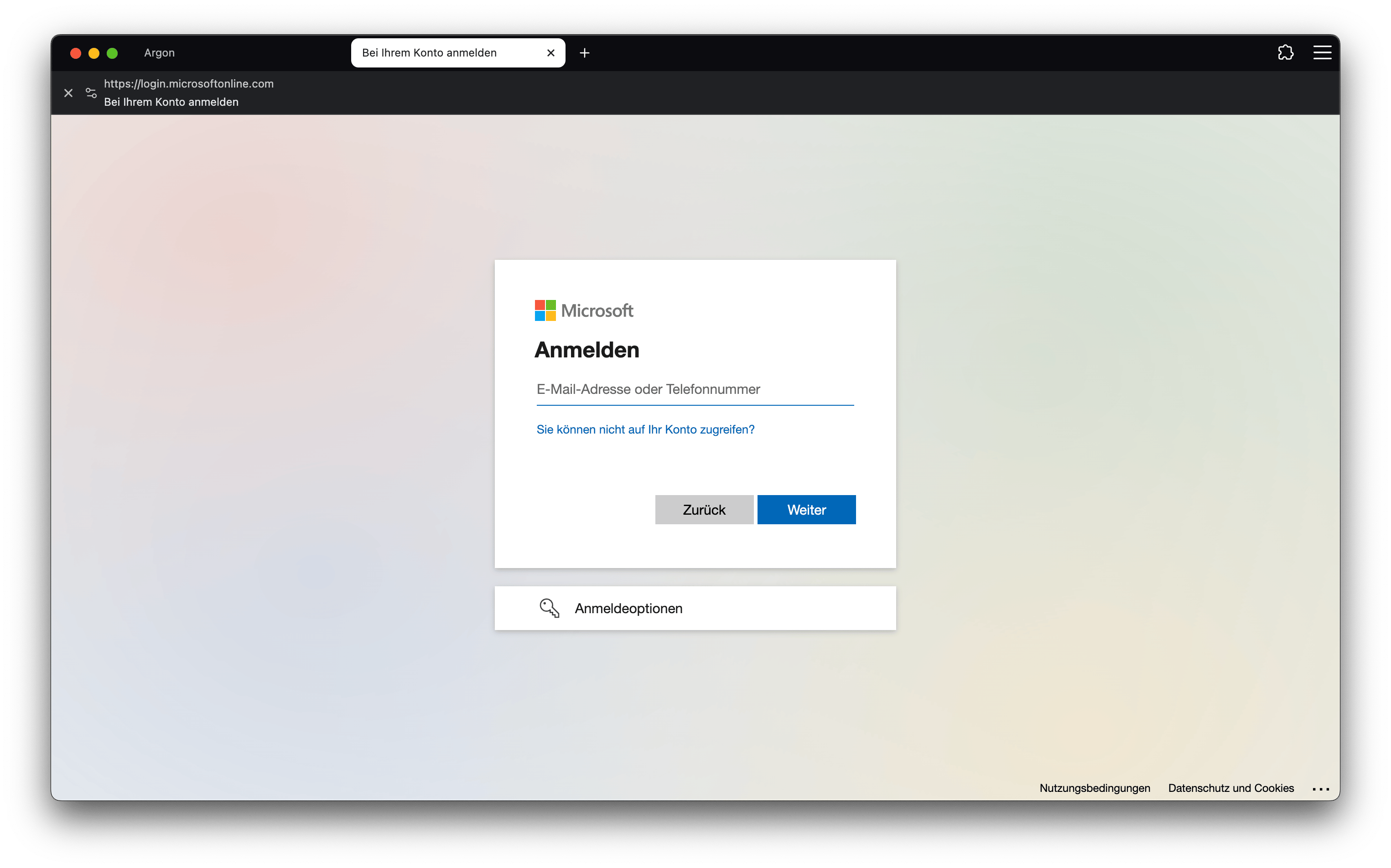 Image: Dialog "Konto hinzufügen": Option "Microsoft-Konto" hervorgehoben
