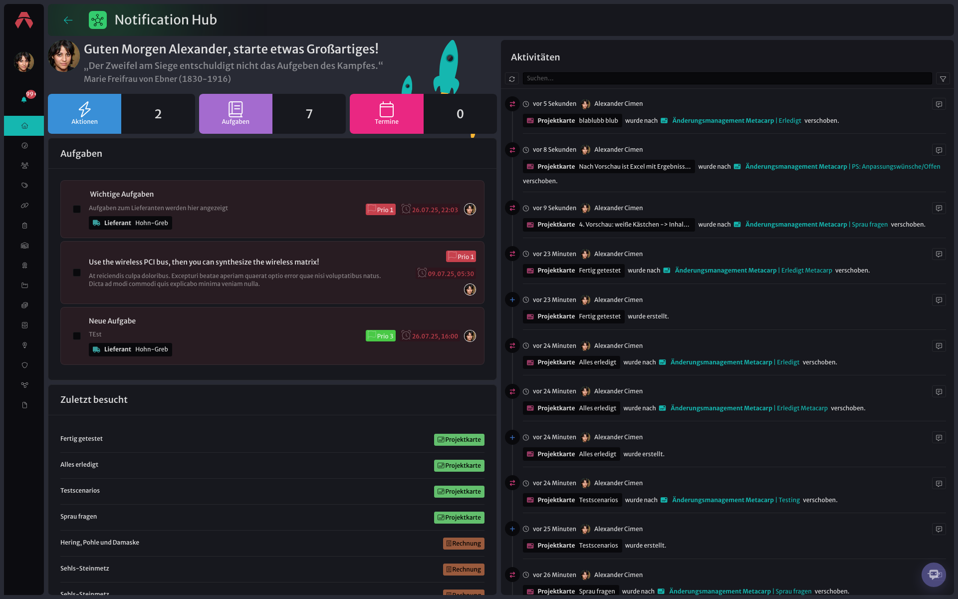 Notification Hub Dashboard