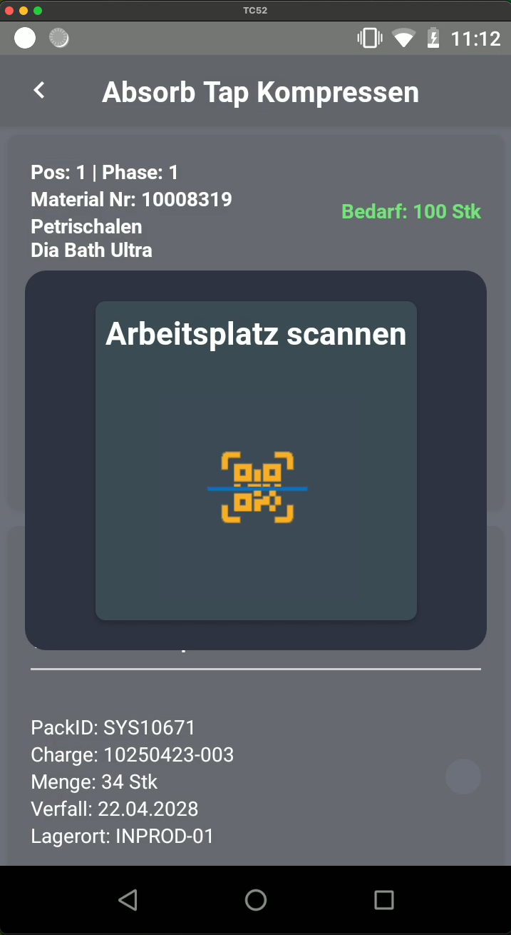 Arbeitsplatz scannen