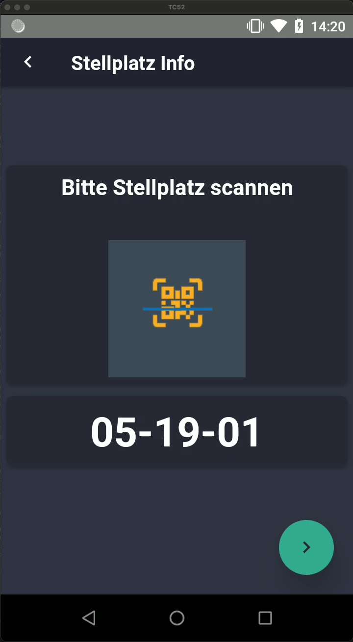 Screenshot: Stellplatz 05-19-01 erkannt